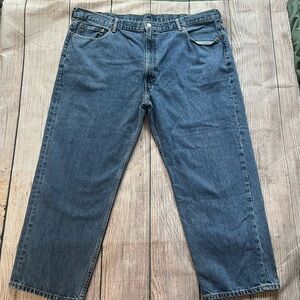 Levis 550 Jeans Mens 48x29 Blue Relaxed Fit Biker Denim Western Plus Size Cowboy